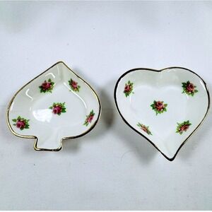 Suit Of Spades & Heart Trinket Dishes Royal Stuart England Spencer Stevenson